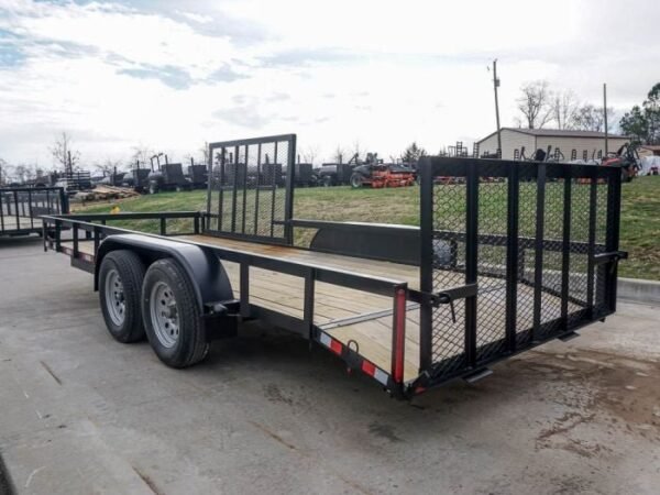 6.4×18 Dovetail Utility Trailer with Side Gate (2) 3,500lb Axle - Image 10