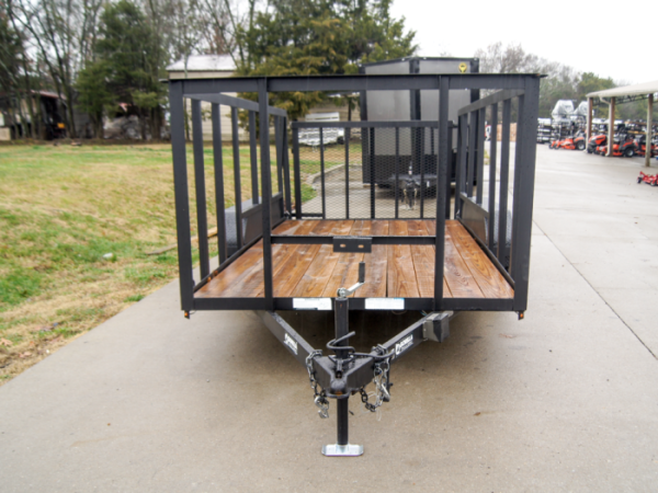 6.4×14 Dovetail Utility Trailer with 4ft Rails (2) 3500lb Axles - Image 2