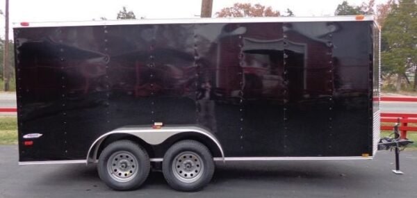 Enclosed Trailer 6’x16′ Black – V-Nose Cargo Equipment Car ATV Storage - Image 5