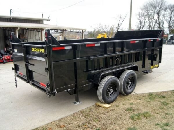 7×16 Telescopic Dump Trailer with 3ft Sides (2) 7K Axles - Image 7