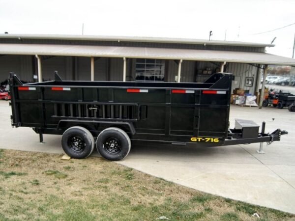 7×16 Telescopic Dump Trailer with 3ft Sides (2) 7K Axles - Image 8