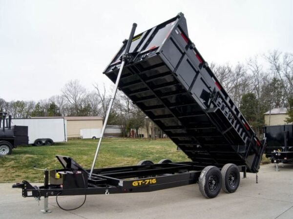 7×16 Telescopic Dump Trailer with 3ft Sides (2) 7K Axles