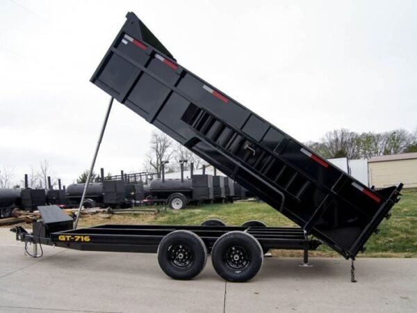 7×16 Telescopic Dump Trailer with 3ft Sides (2) 7K Axles - Image 23
