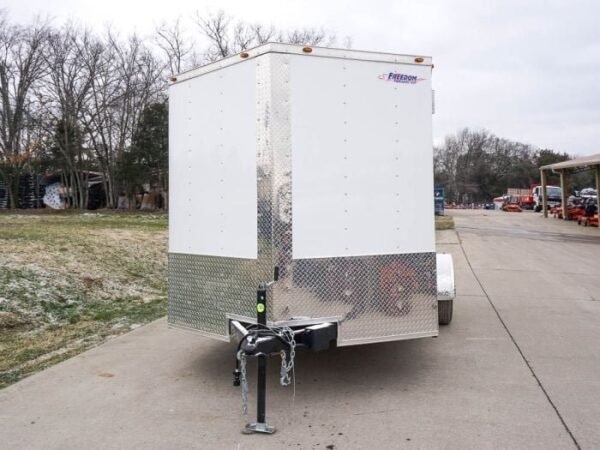 Enclosed Trailer 7×12 Single Axle 3500lbs V-Nose W/ Ramp Storage