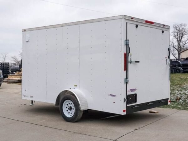Enclosed Trailer 7×12 Single Axle 3500lbs V-Nose W/ Ramp Storage - Image 4