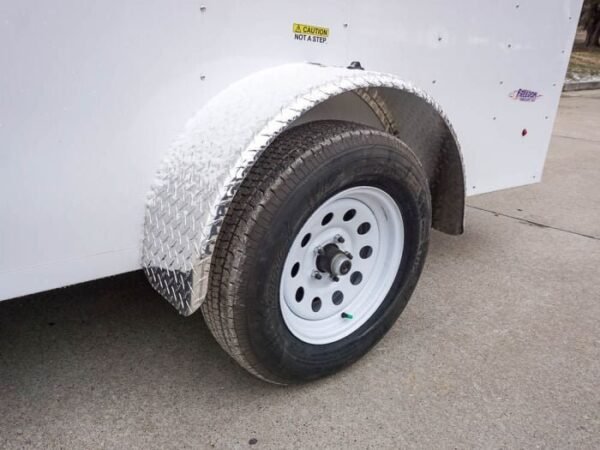 Enclosed Trailer 7×12 Single Axle 3500lbs V-Nose W/ Ramp Storage - Image 9
