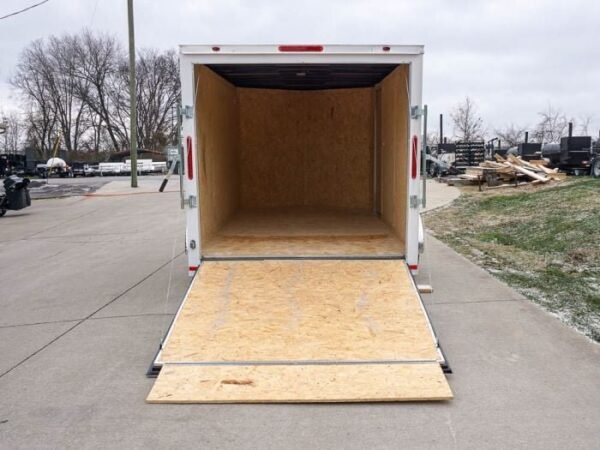Enclosed Trailer 7×12 Single Axle 3500lbs V-Nose W/ Ramp Storage - Image 14