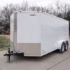7×16 White V-Nose Enclosed Trailer Lawn Mower Cargo Trailer Storage - Image 2