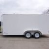 7×16 White V-Nose Enclosed Trailer Lawn Mower Cargo Trailer Storage - Image 3