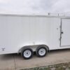 7×16 White V-Nose Enclosed Trailer Lawn Mower Cargo Trailer Storage - Image 6