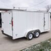 7×16 White V-Nose Enclosed Trailer Lawn Mower Cargo Trailer Storage - Image 7
