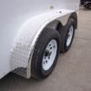 7×16 White V-Nose Enclosed Trailer Lawn Mower Cargo Trailer Storage - Image 11