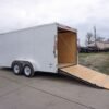 7×16 White V-Nose Enclosed Trailer Lawn Mower Cargo Trailer Storage - Image 14