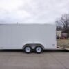 7×16 White V-Nose Enclosed Trailer Lawn Mower Cargo Trailer Storage - Image 15