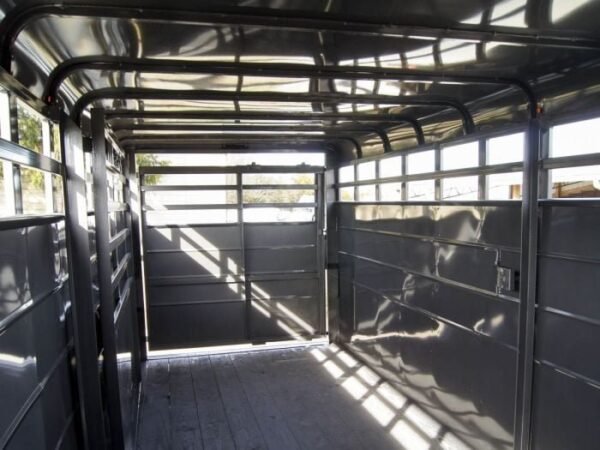 20ft Charcoal Gooseneck Livestock Cattle Trailer (2) 7K Axles - Image 16