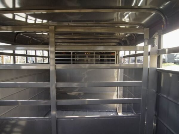 20ft Charcoal Gooseneck Livestock Cattle Trailer (2) 7K Axles - Image 19