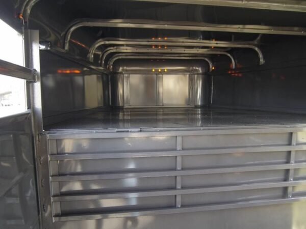 20ft Charcoal Gooseneck Livestock Cattle Trailer (2) 7K Axles - Image 20