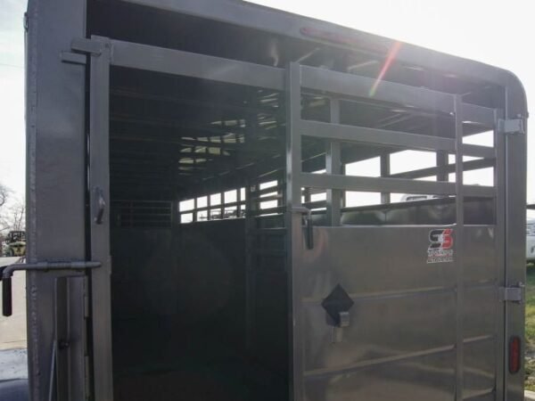20ft Charcoal Gooseneck Livestock Cattle Trailer (2) 7K Axles - Image 21