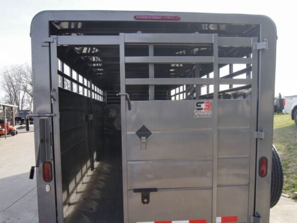20ft Charcoal Gooseneck Livestock Cattle Trailer (2) 7K Axles - Image 22