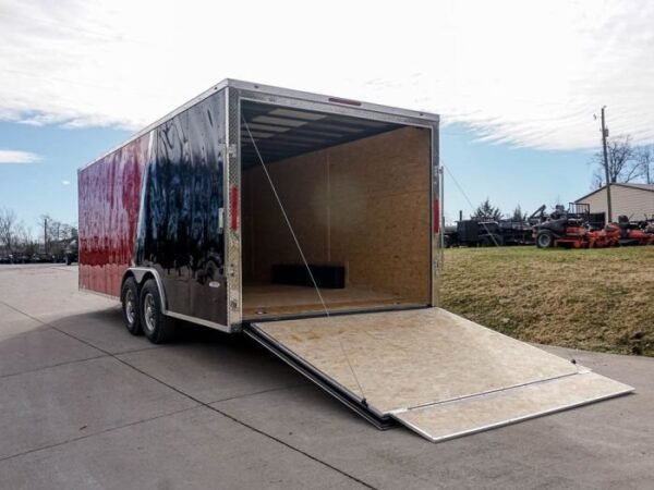 Enclosed Trailer 8.5’x22′ Red & Black – Car Hauler Storage - Image 11