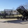 7×20 Hybrid Utility Dump Trailer 2ft Sides with Box (2) 7K Axles