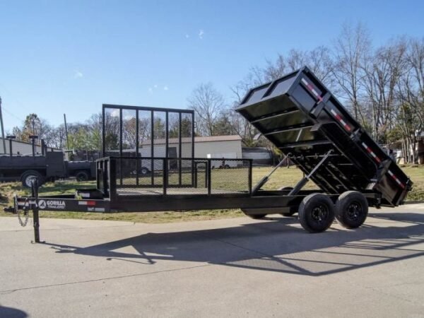 7×20 Hybrid Utility Dump Trailer 2ft Sides with Box (2) 7K Axles