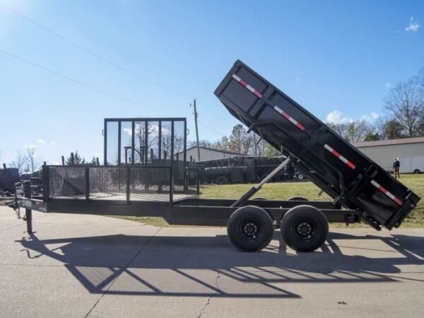 7×20 Hybrid Utility Dump Trailer 2ft Sides with Box (2) 7K Axles - Image 2