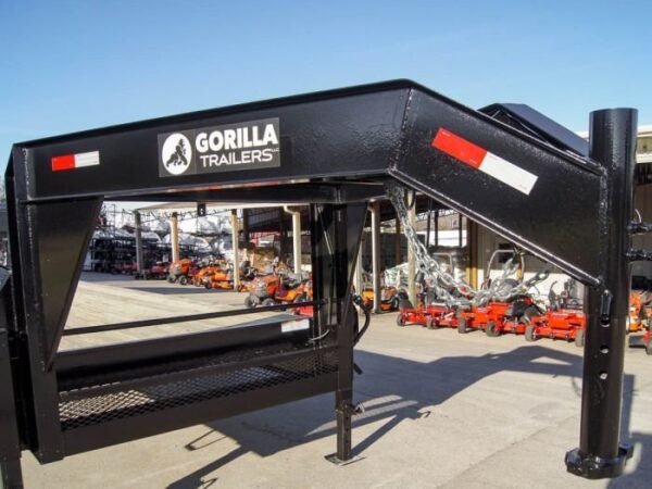 8.5×30 IBeam Gooseneck Deckover Trailer (2) 7K Axles Stand-Up Ramps - Image 7