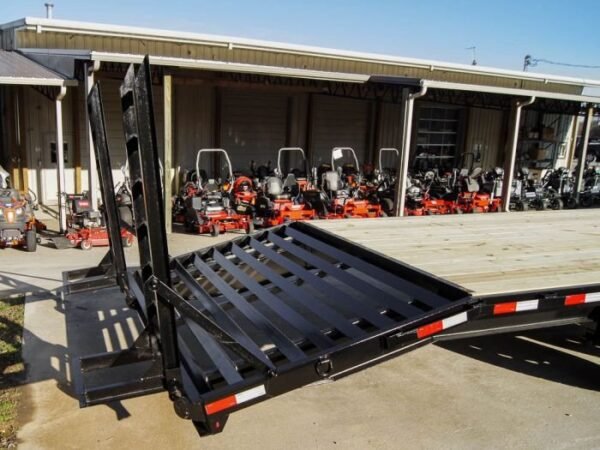 8.5×30 IBeam Gooseneck Deckover Trailer (2) 7K Axles Stand-Up Ramps - Image 8