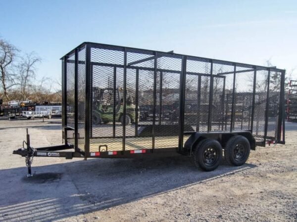 6.4×16 Straight Deck Utility Trailer 6ft Mesh Sides (2) 3,500lb Axles - Image 4