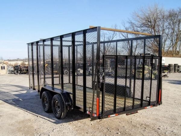 6.4×16 Straight Deck Utility Trailer 6ft Mesh Sides (2) 3,500lb Axles - Image 6