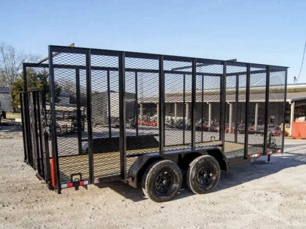 6.4×16 Straight Deck Utility Trailer 6ft Mesh Sides (2) 3,500lb Axles - Image 8