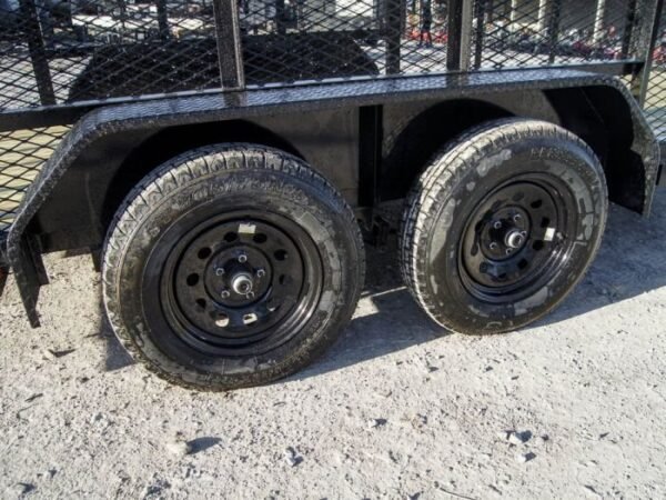 6.4×16 Straight Deck Utility Trailer 6ft Mesh Sides (2) 3,500lb Axles - Image 9