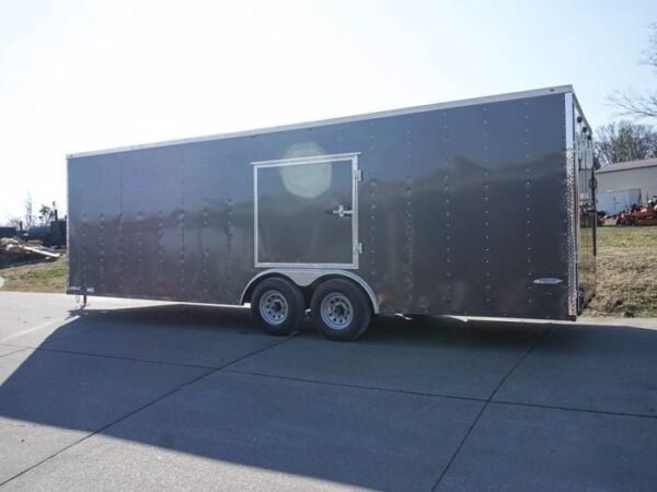 Enclosed Trailer 8.5×24 Tandem Axle Charcoal Gray – Motorcycle Car Hauler Storage - Image 4