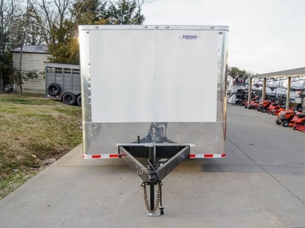 8.5×28 Flat Nose White Enclosed Trailer (2) 5,200lb Axles Cargo Storage - Image 2