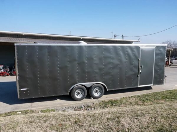 Enclosed Trailer 8.5×24 Tandem Axle Charcoal Gray – Motorcycle Car Hauler Storage - Image 8