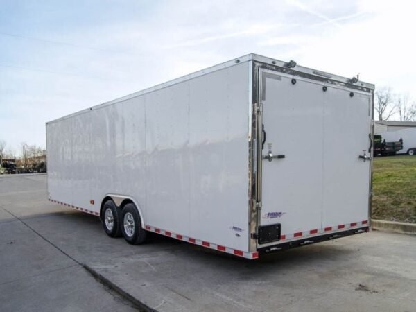 8.5×28 Flat Nose White Enclosed Trailer (2) 5,200lb Axles Cargo Storage - Image 5