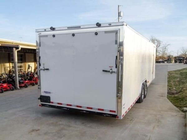 8.5×28 Flat Nose White Enclosed Trailer (2) 5,200lb Axles Cargo Storage - Image 6
