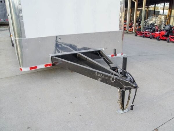 8.5×28 Flat Nose White Enclosed Trailer (2) 5,200lb Axles Cargo Storage - Image 11