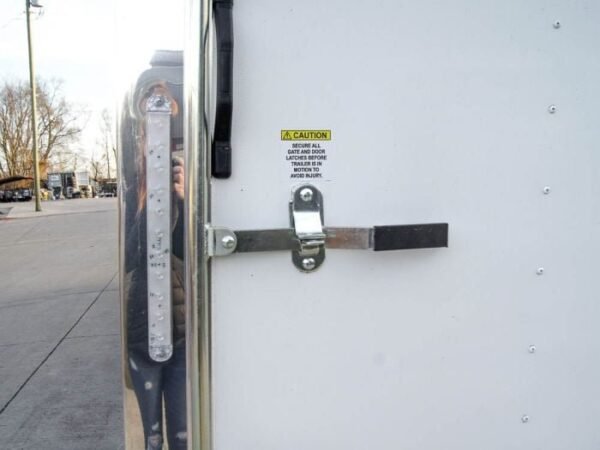 8.5×28 Flat Nose White Enclosed Trailer (2) 5,200lb Axles Cargo Storage - Image 13