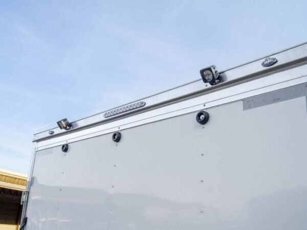 8.5×28 Flat Nose White Enclosed Trailer (2) 5,200lb Axles Cargo Storage - Image 14