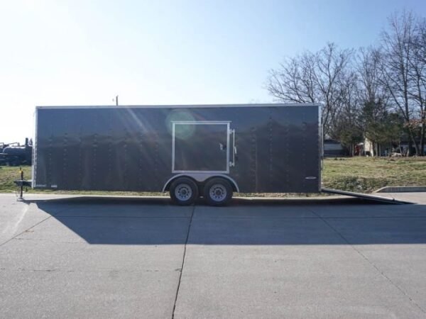 Enclosed Trailer 8.5×24 Tandem Axle Charcoal Gray – Motorcycle Car Hauler Storage - Image 17