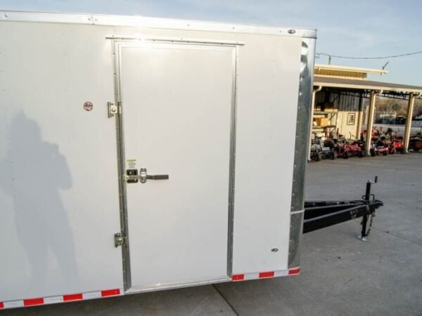 8.5×28 Flat Nose White Enclosed Trailer (2) 5,200lb Axles Cargo Storage - Image 15