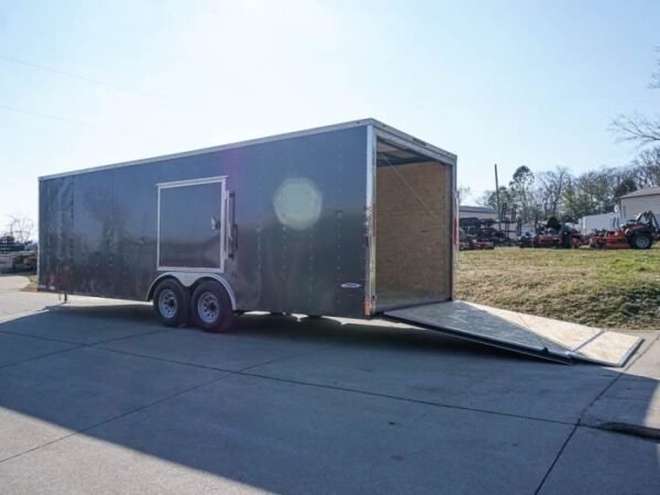 Enclosed Trailer 8.5×24 Tandem Axle Charcoal Gray – Motorcycle Car Hauler Storage - Image 18