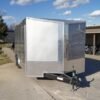 8.5×20 Silver V-Nose Slant Top Enclosed Trailer (2) 5200lb Axles - Image 2