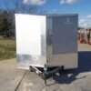 8.5×20 Silver V-Nose Slant Top Enclosed Trailer (2) 5200lb Axles - Image 3