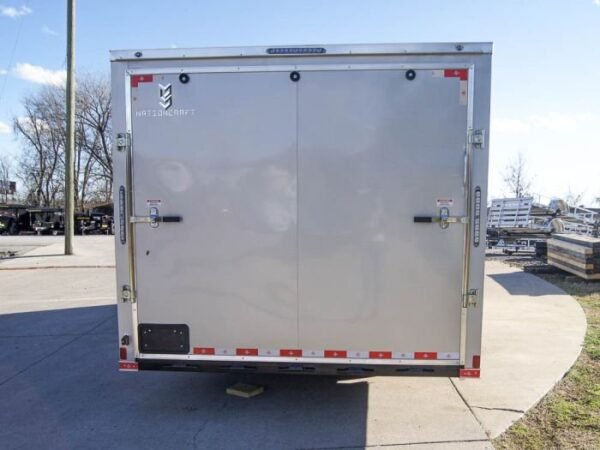 8.5×20 Silver V-Nose Slant Top Enclosed Trailer (2) 5200lb Axles - Image 6