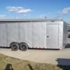 8.5×20 Silver V-Nose Slant Top Enclosed Trailer (2) 5200lb Axles - Image 8