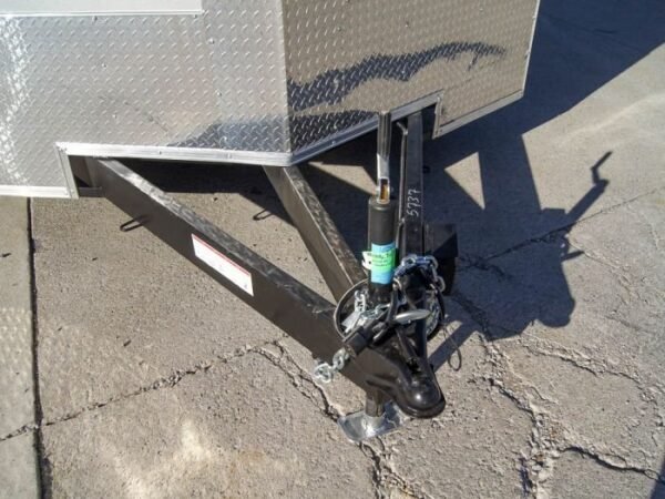 8.5×20 Silver V-Nose Slant Top Enclosed Trailer (2) 5200lb Axles - Image 10