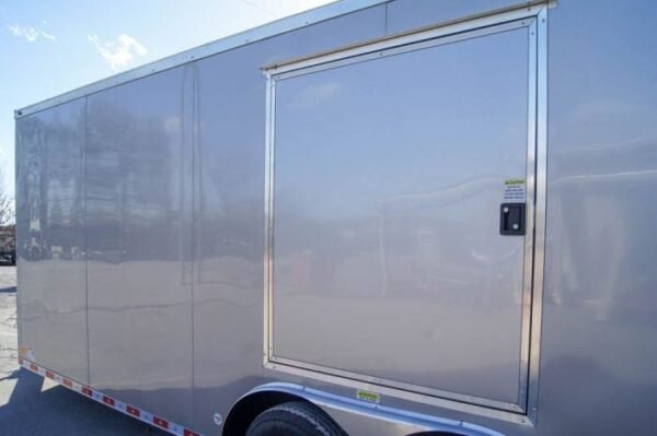8.5×20 Silver V-Nose Slant Top Enclosed Trailer (2) 5200lb Axles - Image 12